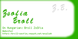 zsofia broll business card